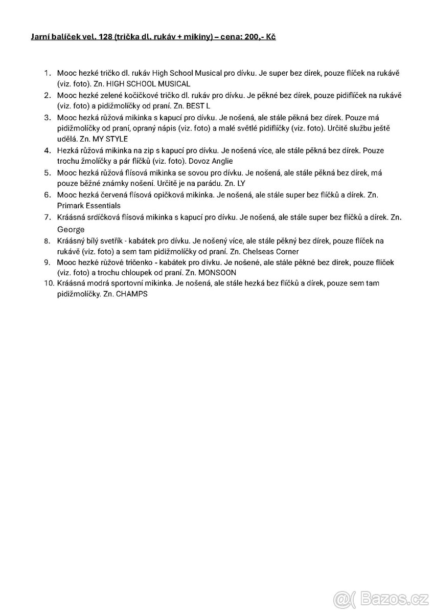 Jarní balíček vel. 128 - trička, mikiny... - 6