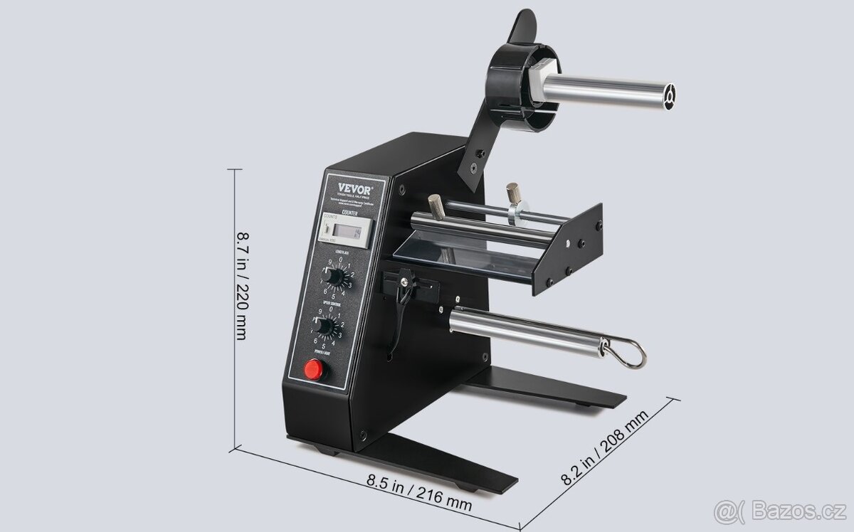 Automatický podavač a odvíječ samolepek, etiket apod. - 6