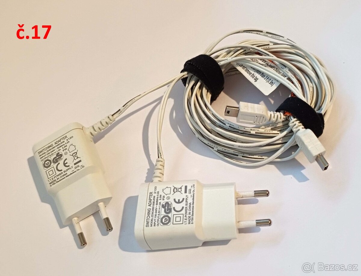 "Šuplíkové" síťové, USB, auto nabíječky a sluchátka vše OK - 6