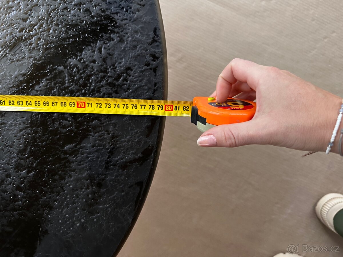 Konferencni stolek sklo, mosaz - 6