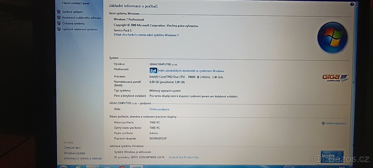 Prodáno ThinkPad T400 prodáno - 6