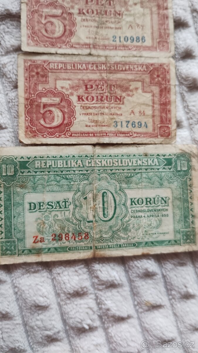 Bankovky -3 kusy - 6