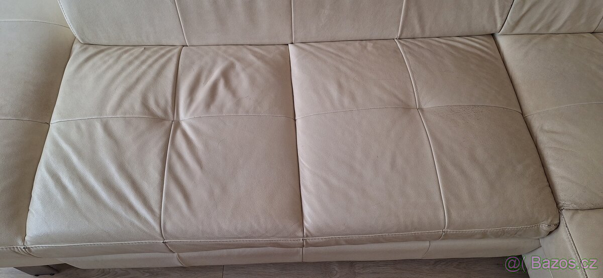 Rohová kožená sedačka - 6