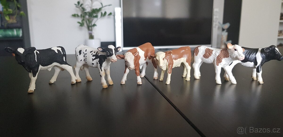 Schleich Farma kráva býk tele - 6