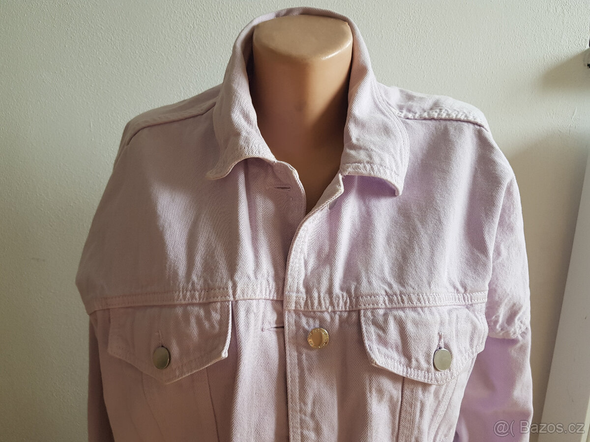 Světle fialová riflová bunda ZARA vel. M/L - 6