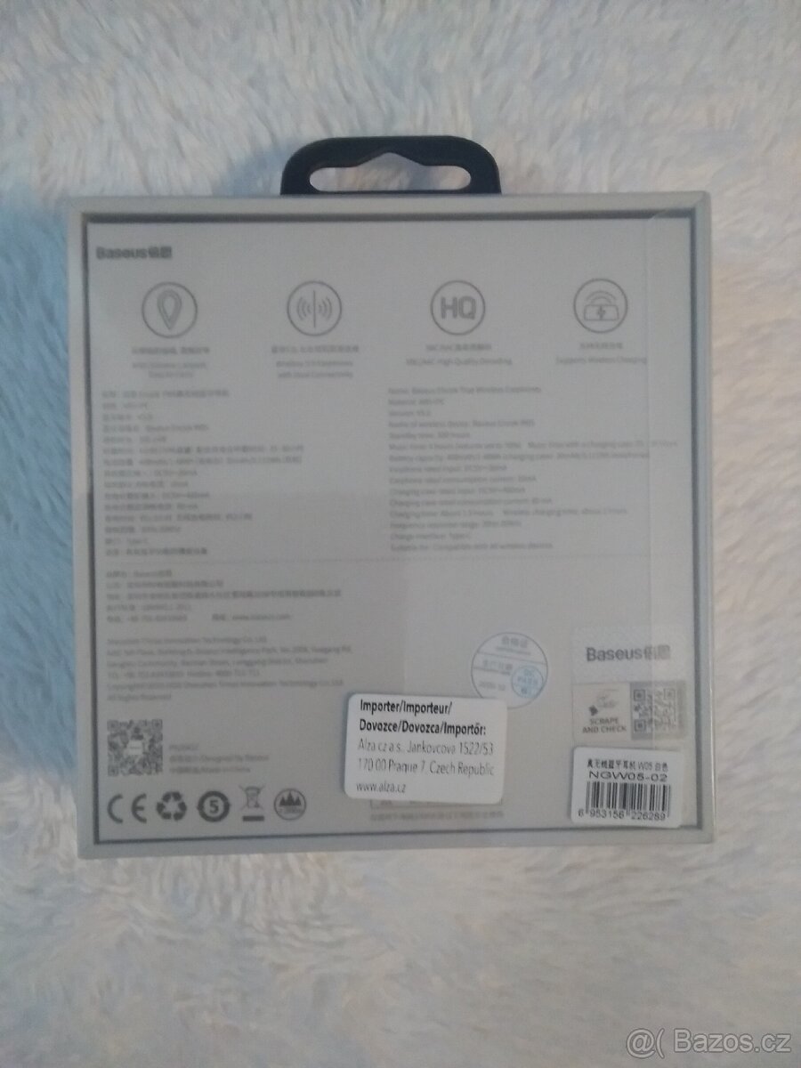 Bezdrátová sluchátka Baseus Encok True W05, bílé - 6