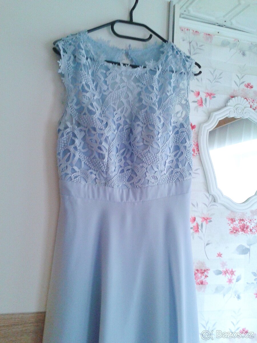 Nádherné dlouhé společenské šaty 40/42 - 6