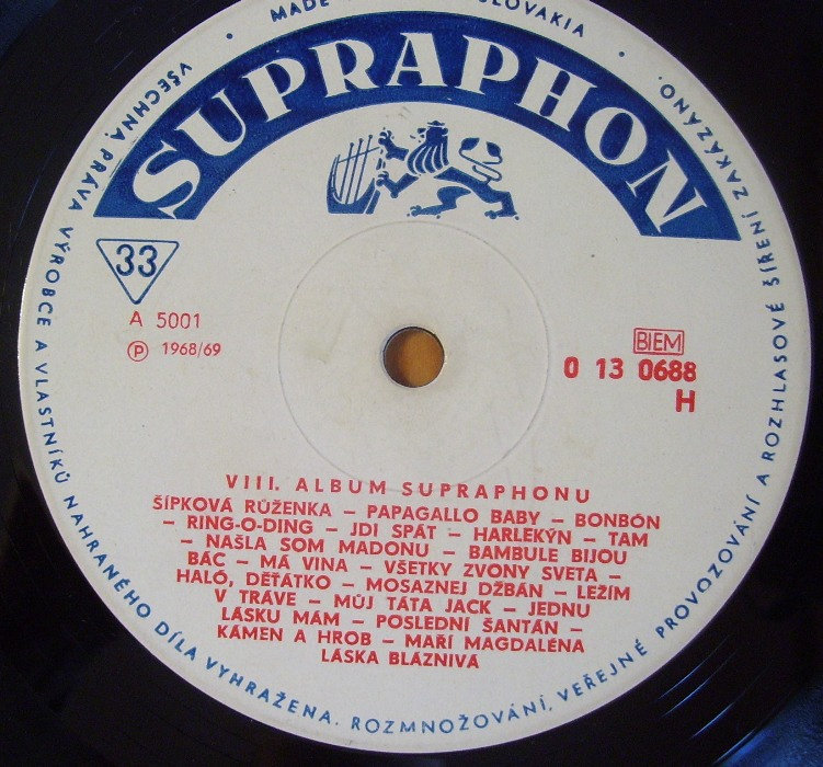 LP Various - VIII.Album Supraphonu r. 1969/276/ - 6