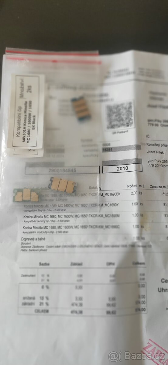 Čípy do tonerů Tiskárny Konica Minolta MC 1680 - 6