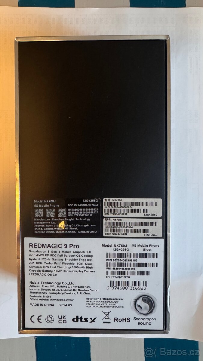 Nubia redmagic 9 pro 12G+256G - 6