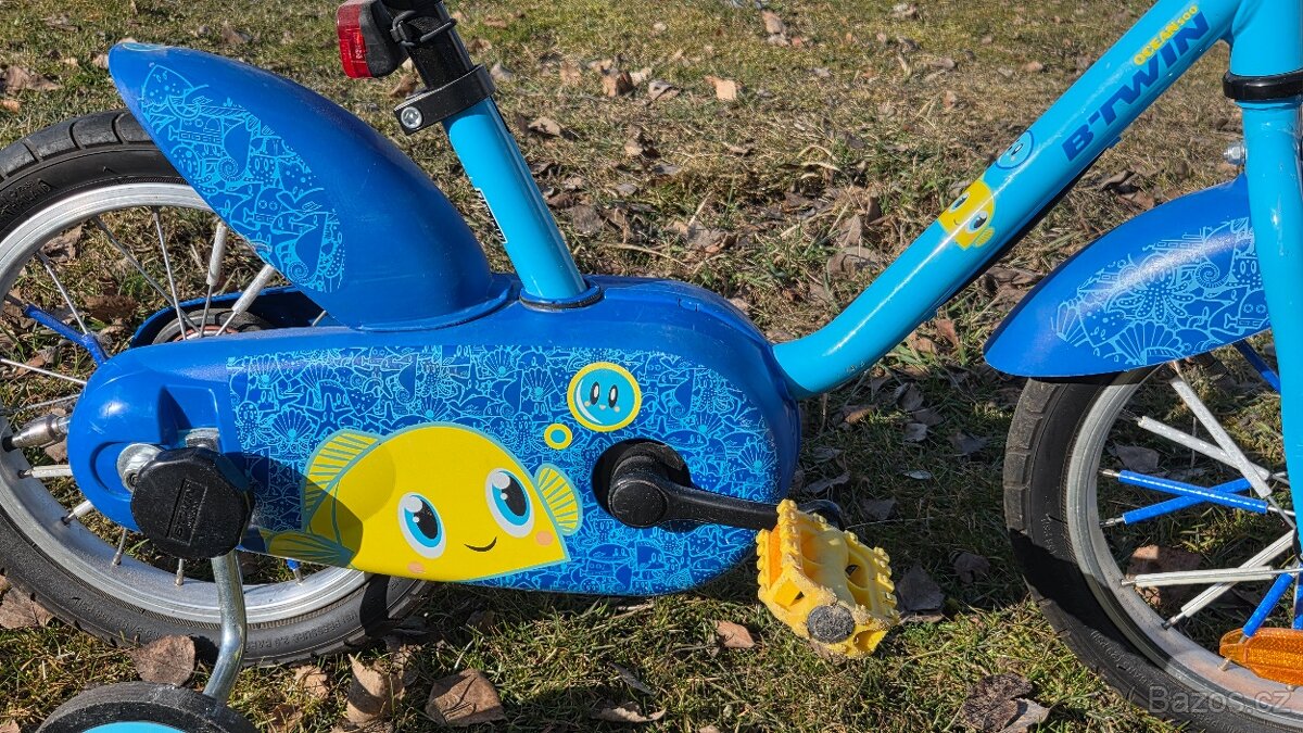 Dětské kolo BTWIN 14" modré s rybou - 6