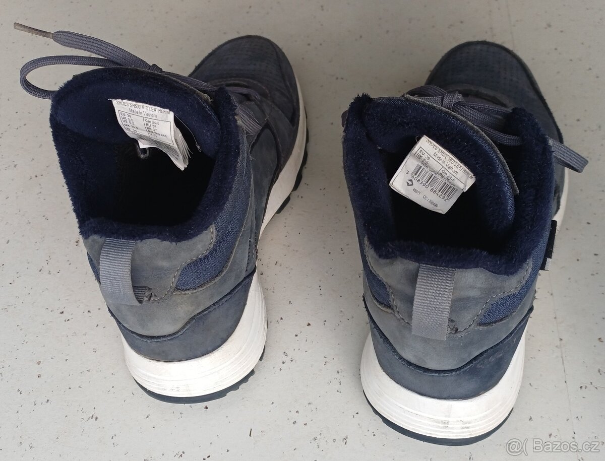 Dětské zimní turistické nepromokavé kožené boty velikost 39 - 6