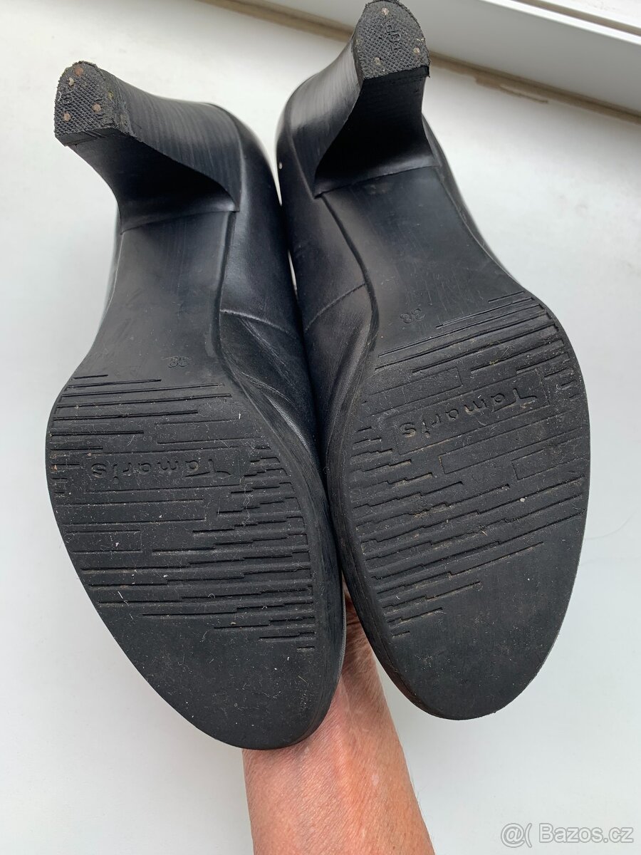 černé kožené lodičky zn. Tamaris - vel. 38 - 6