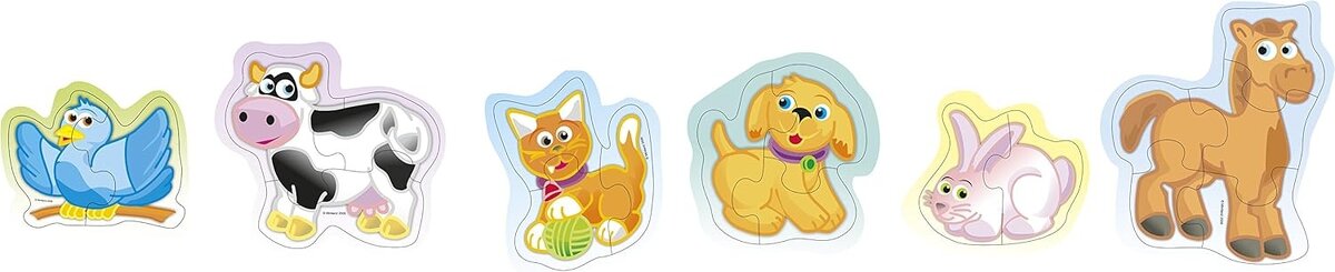 Puzzle Miniland Flexi Form dopravní prostředky + zvířata - 6