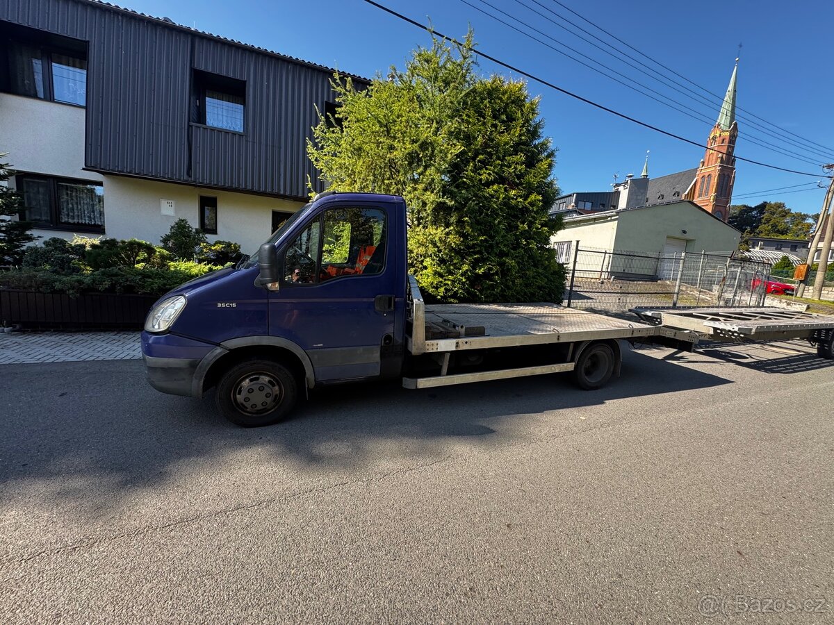 Odtahova souprava iveco daily 3.0 vlek dvojplato 8,5 m - 6