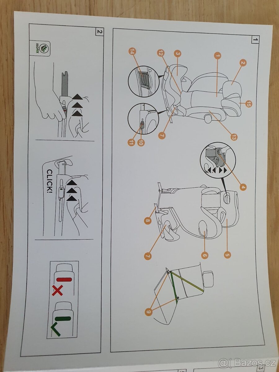 Autosedačka Cybex Solution G I-FIX 15 - 36 kg růžová - 6