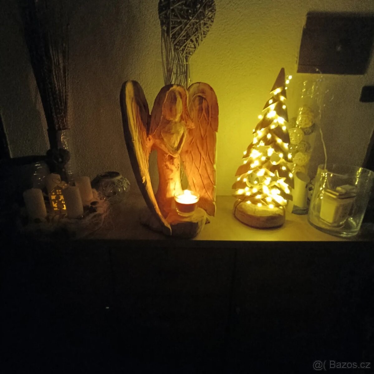 Svícen anděl motorovou pilou - 6