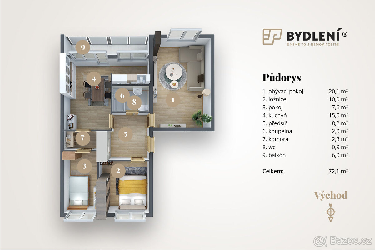 Prodej bytu 3+1 72m² - 6