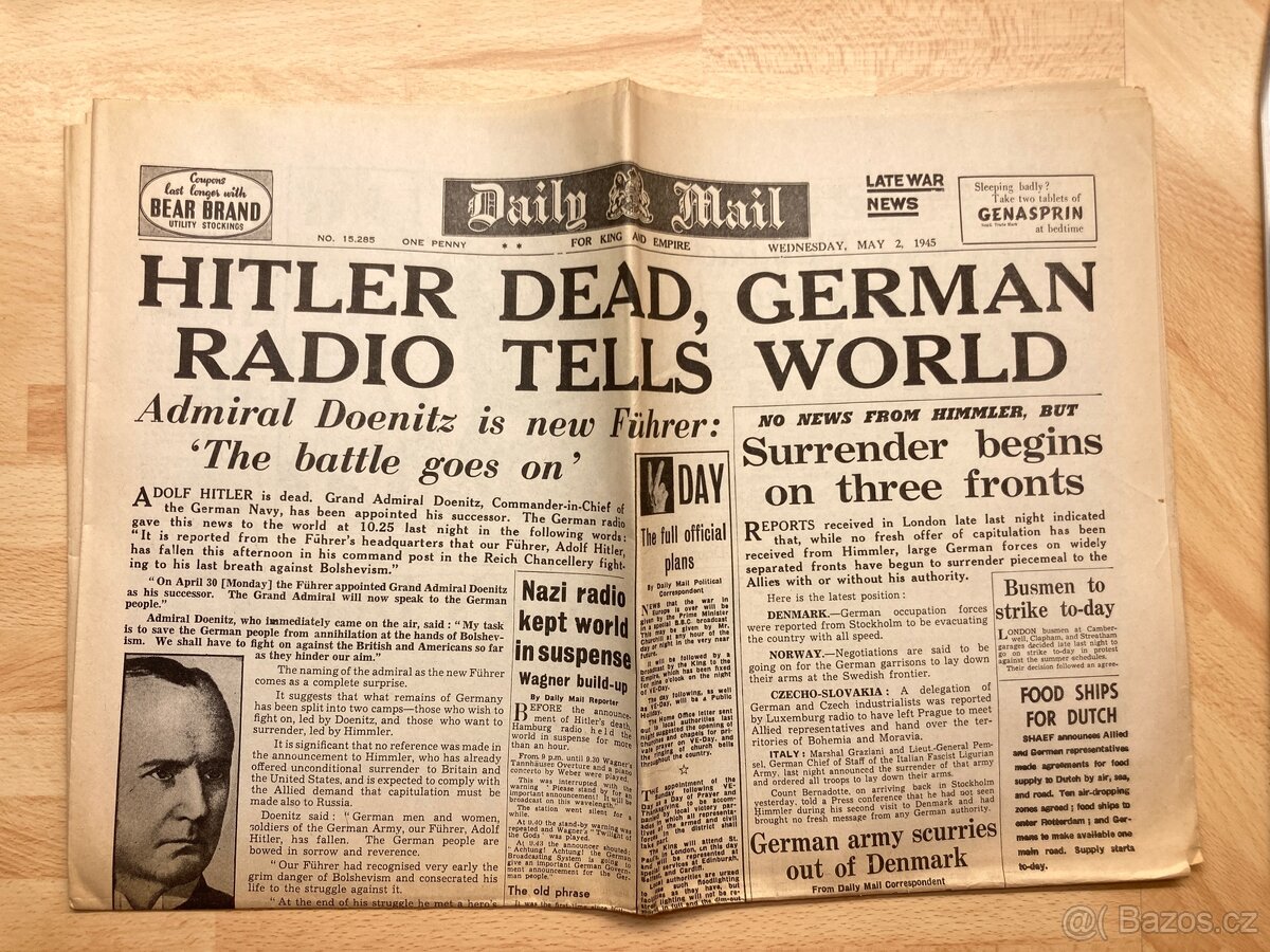 Původní zahraniční noviny z 2. světové války – 8 kusů - 6