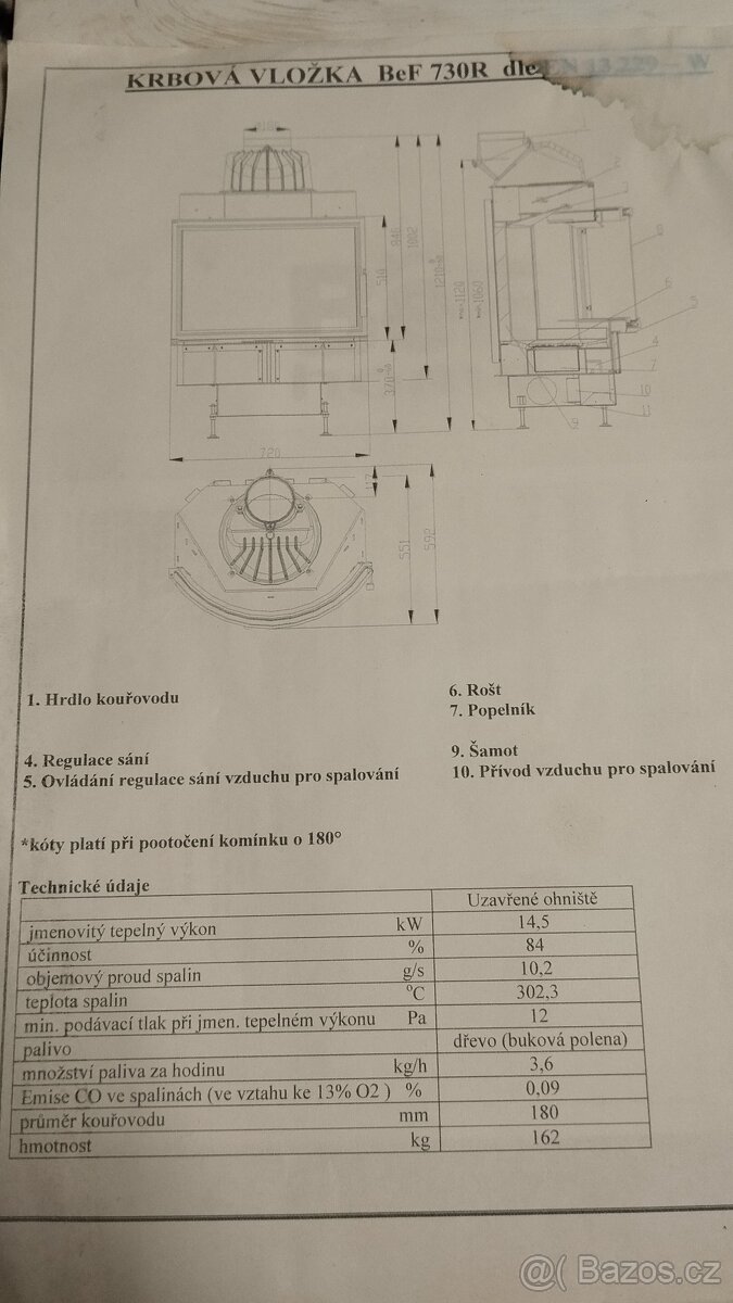 Krbová vložka BeF Home 14,5kW - 6