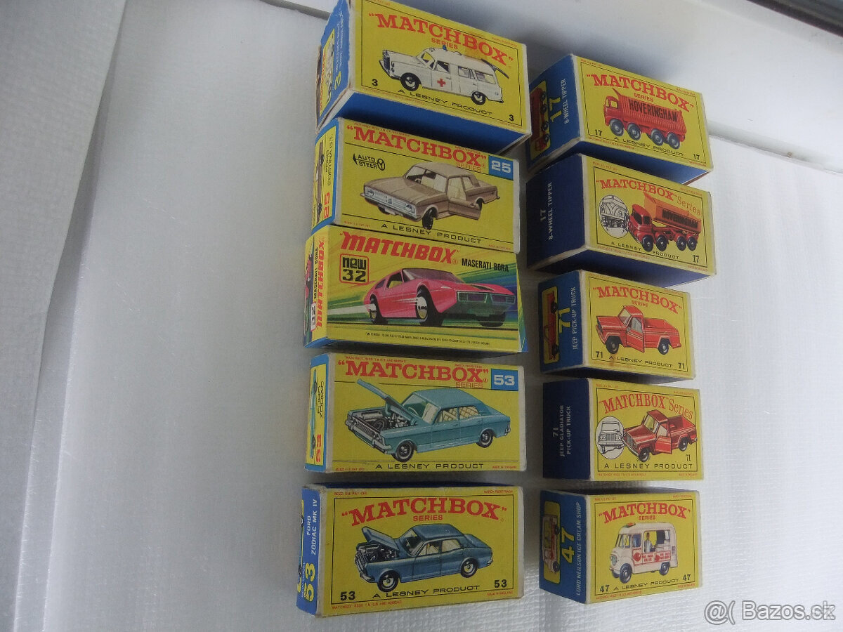 Predam sadu originálních krabiček MATCHBOX SERIES - 6