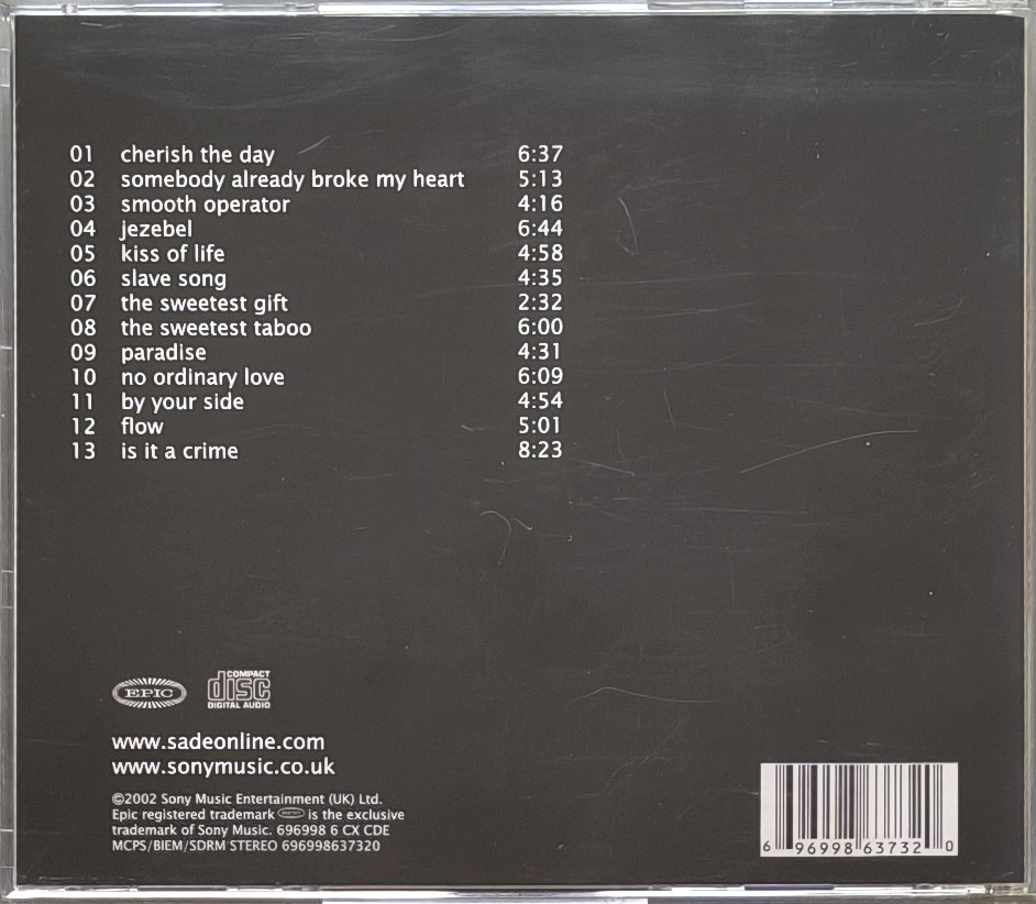 CD Sade: Diamond Life - 6