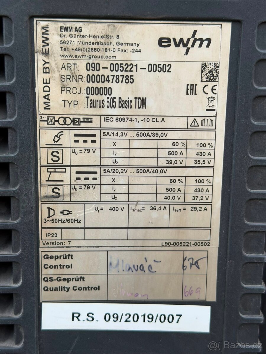 EWM Taurus 505 Basic – MIG/MAG 500 A, vodní chlazení - 6