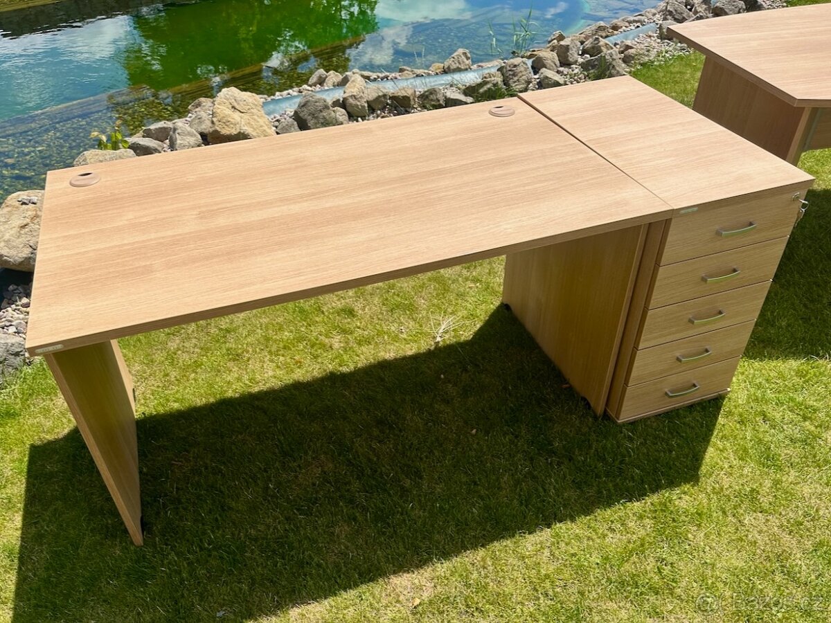 kancelářský nábytek HOBIS – řada Gate, dekor světlý dub - 6