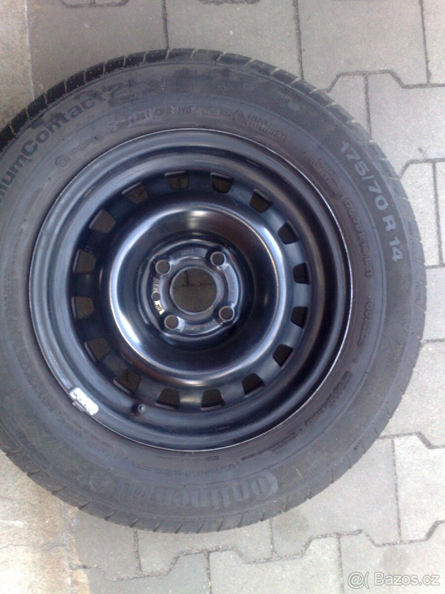 Obutá kola s letním pneu 175/70/14 - Opel-4x100 - 6