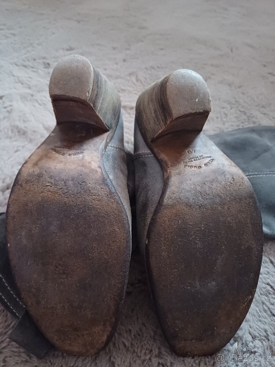 Dámské kožené kozačky vel 40 - 6