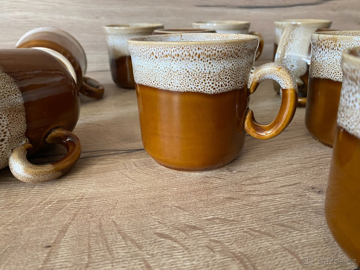 hren keramický hrnek hrneček sada hnědé hrnky - 6