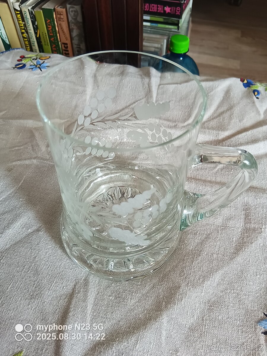 Retro kristalove sklo brus lisovane misy t vazy atd. - 6