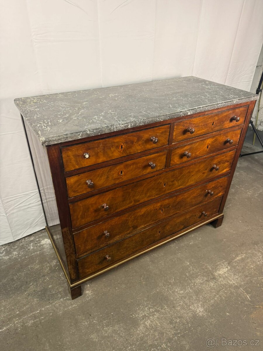 Starožitná komoda s mramorovou deskou (137028) - 6
