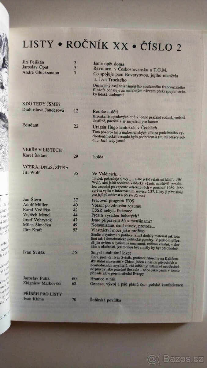 Listy 1990 č.1, 2, 3 + 1989 č.3 - 6