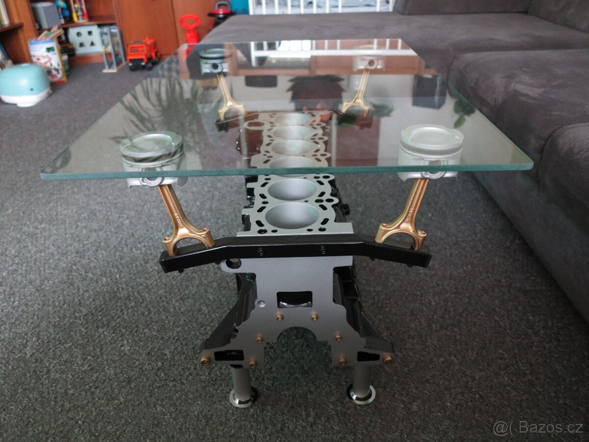 Konferenční stolek z bloku motoru R6 BMW - 6