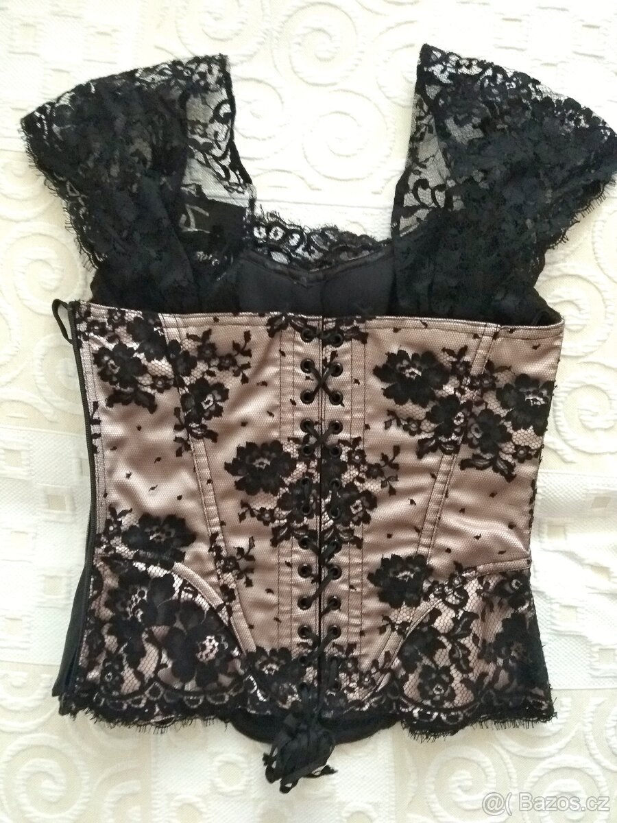 Luxusní společenský korzet Cadolle Paris vel. S - 6
