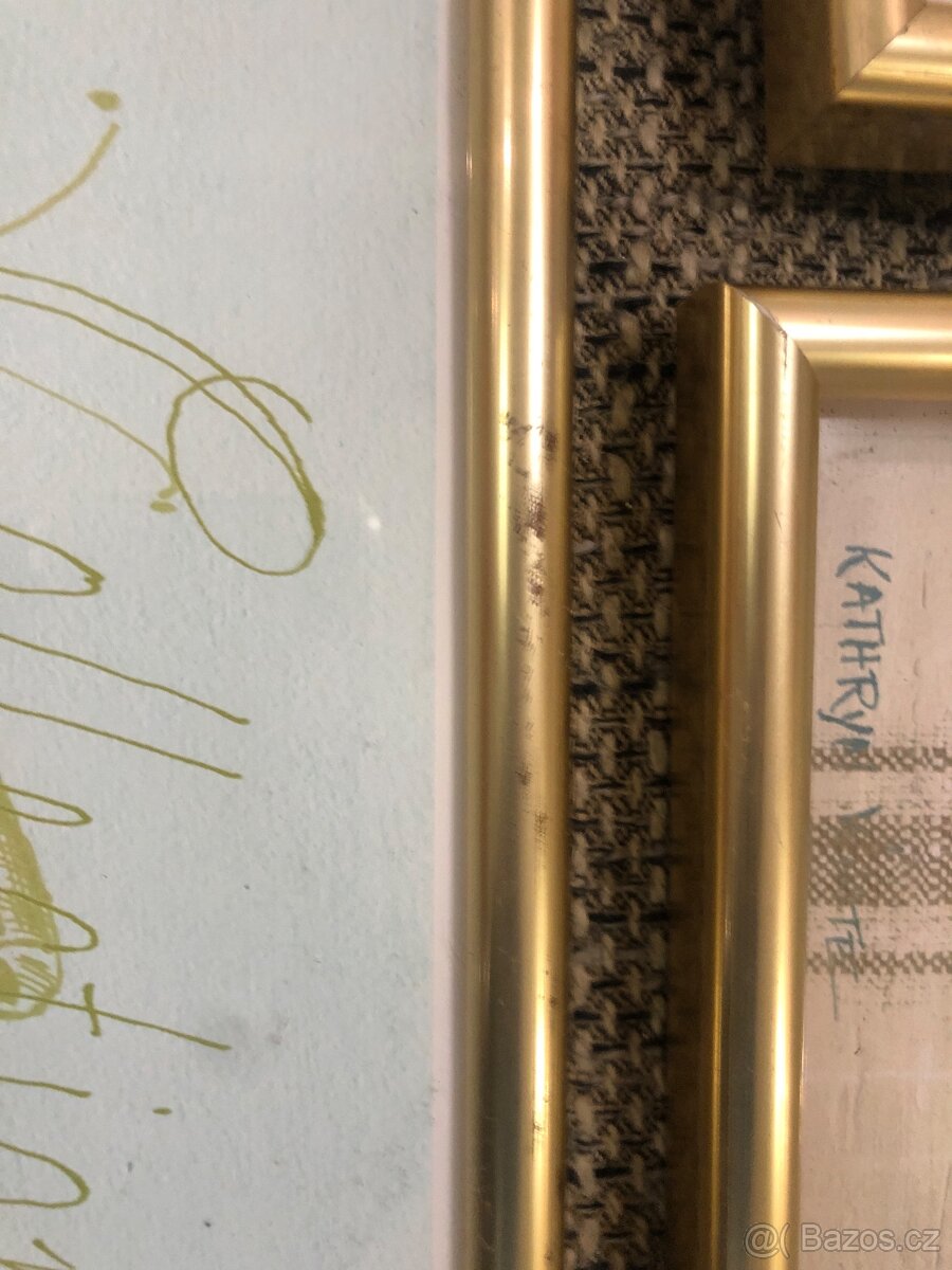 6 ramu na obrazky ctverec 40x40 zlate,medene - 6