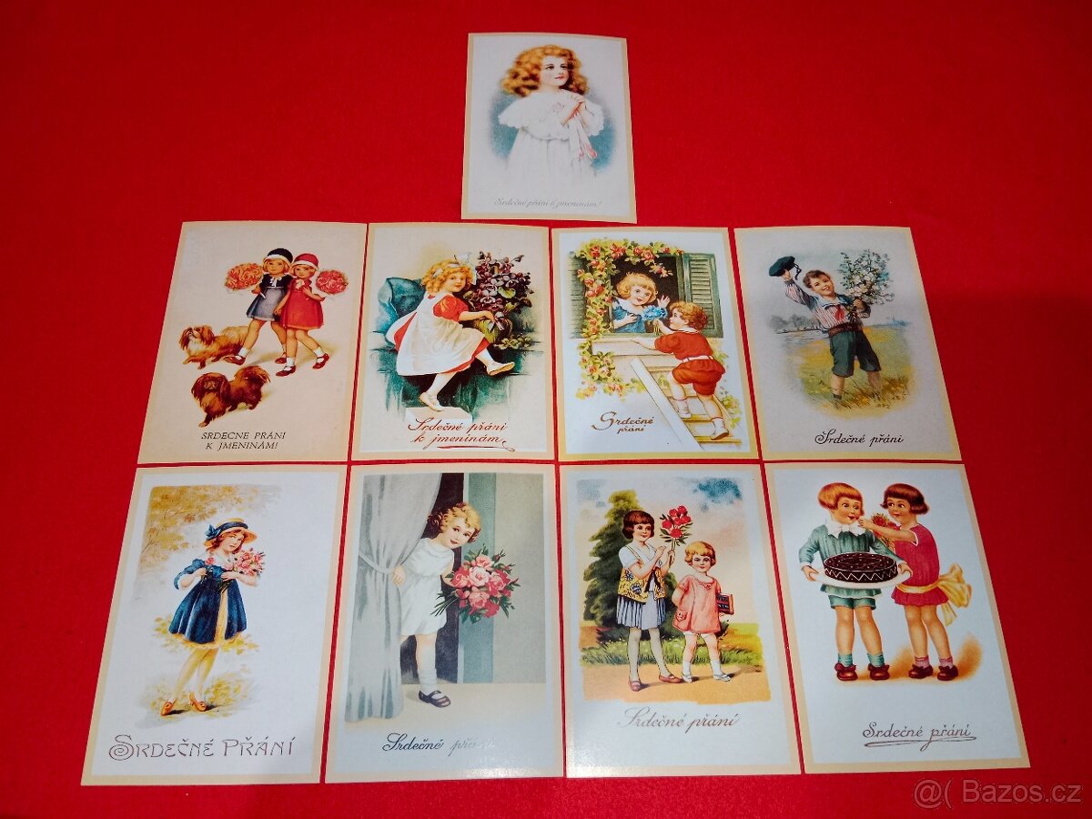 Pohledy 24 ks Andělé, děti atd. čisté - 6