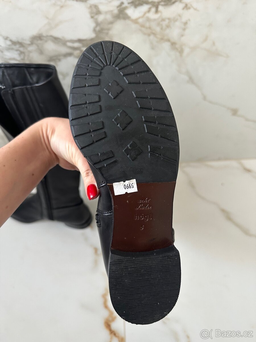 Kožené kozačky Högl - 6