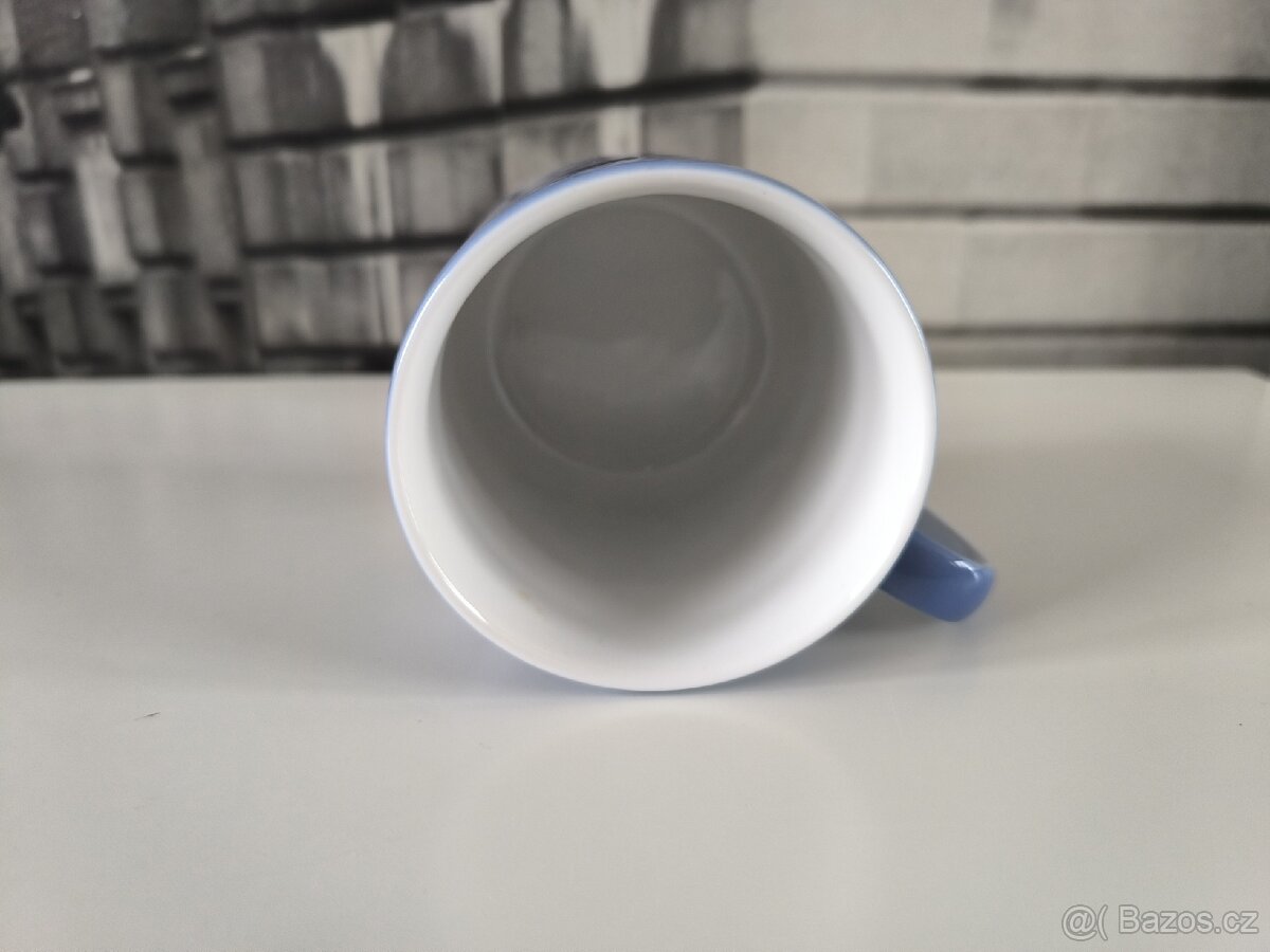 Porcelánový sběratelský hrneček - modré třešně - 6