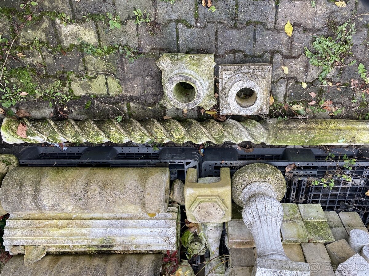 Betonový sloup sleva, japonská lampa - 6