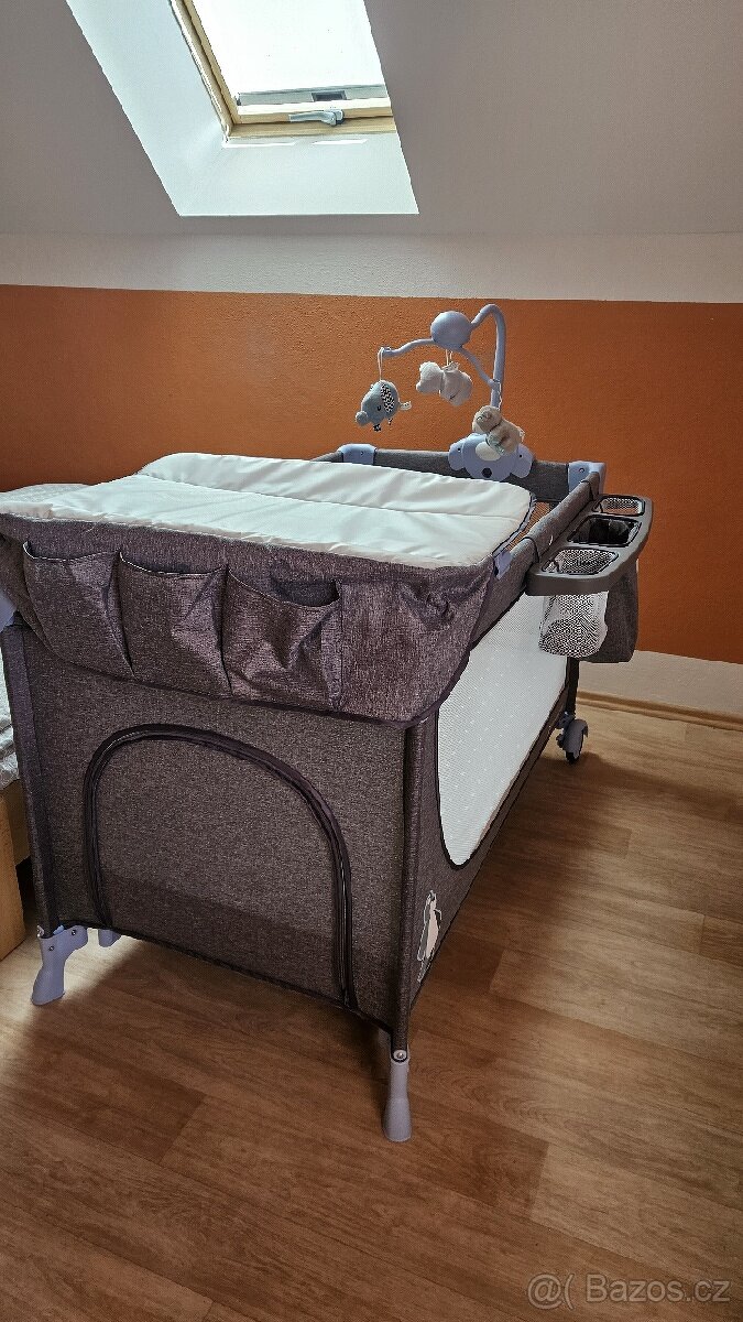Kinderkraft cestovní postýlka s příslušenstvím Joy Blue - 6