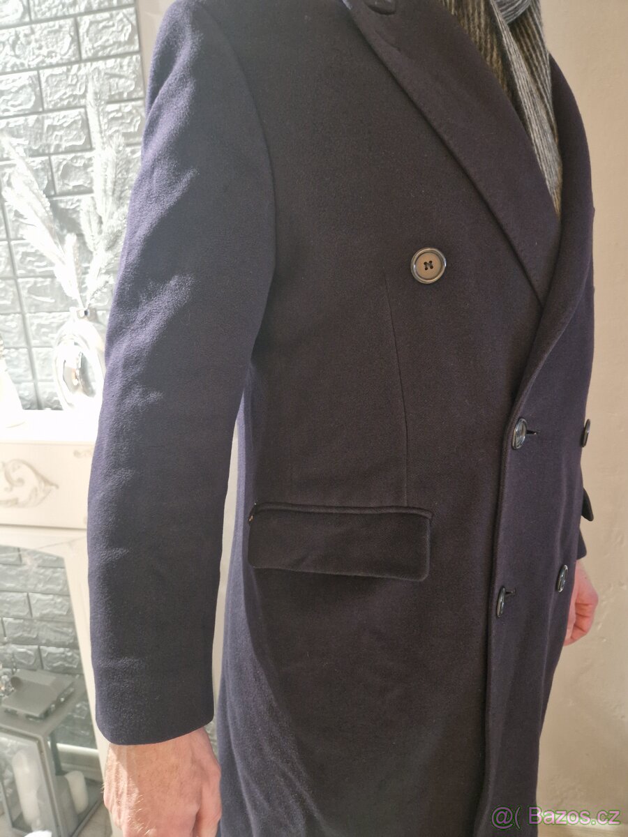 Pánský dlouhý kabát Berwin & Berwin - 100% Cashmere (L) - 6