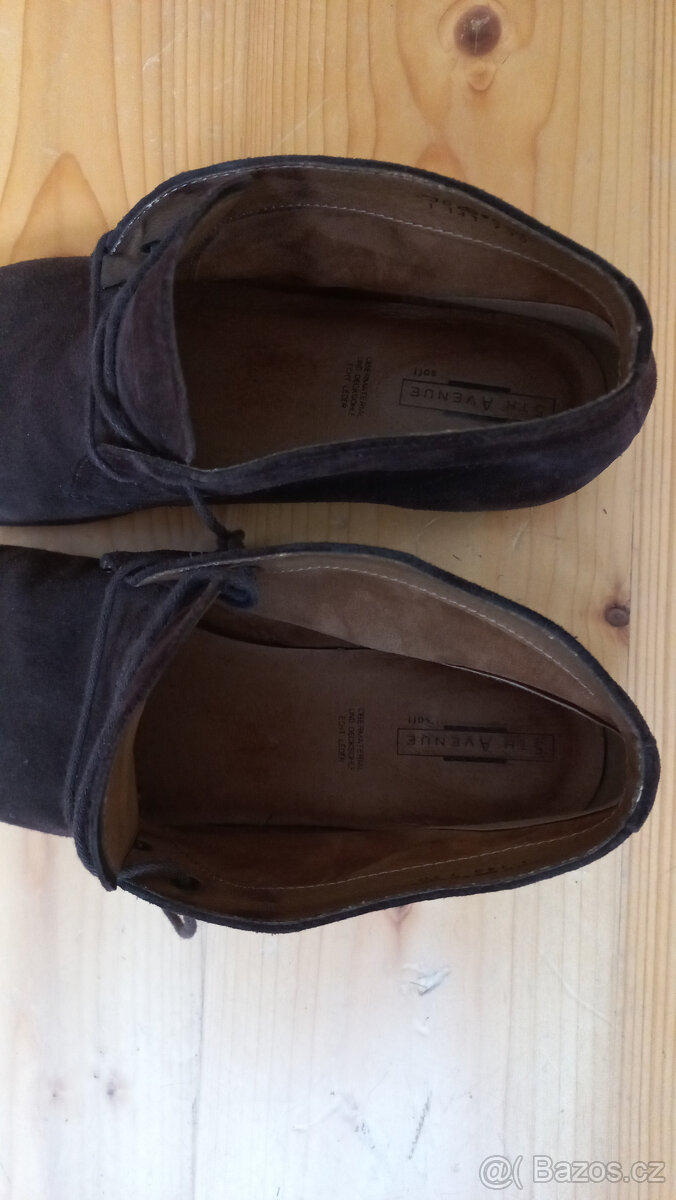 boty dámské kotníkové, semišové, kožené - 6