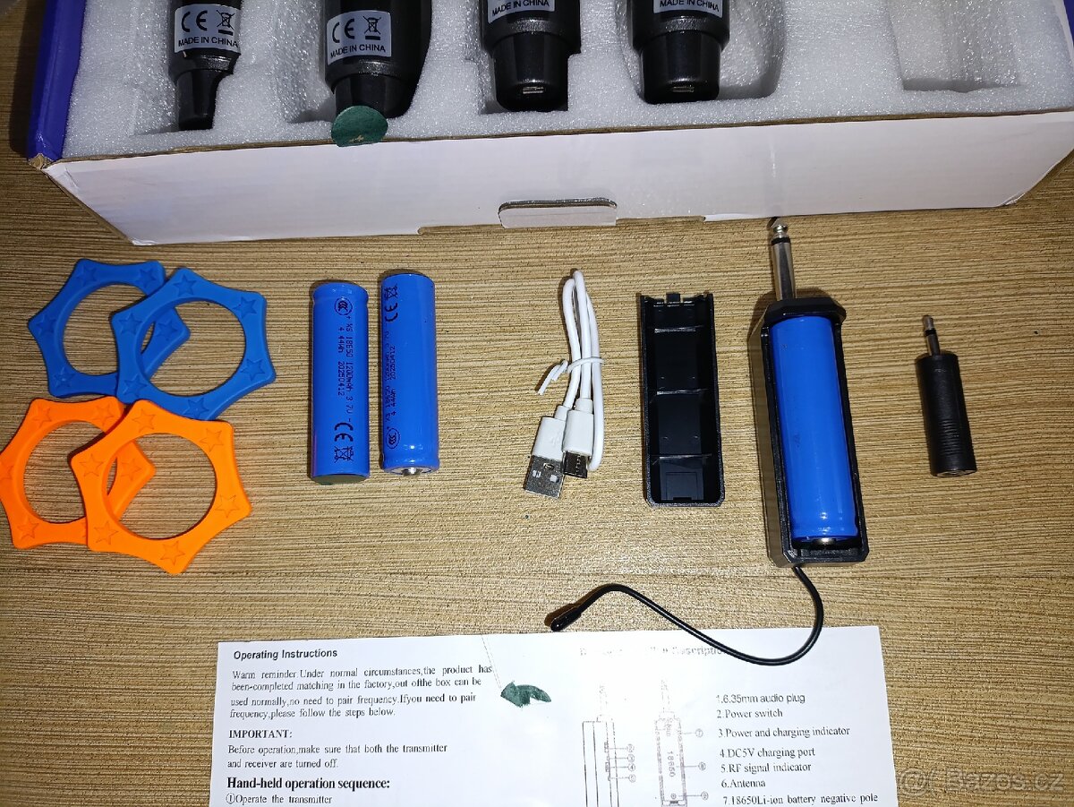 4x bezdrát dobijecí mikrofony + přijimač - 6