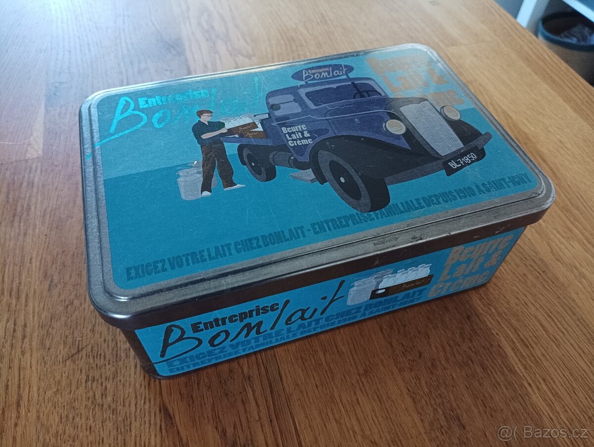 PLECHOVÁ KRABIČKA MASSILLY BONLAIT FRANCIE - 6