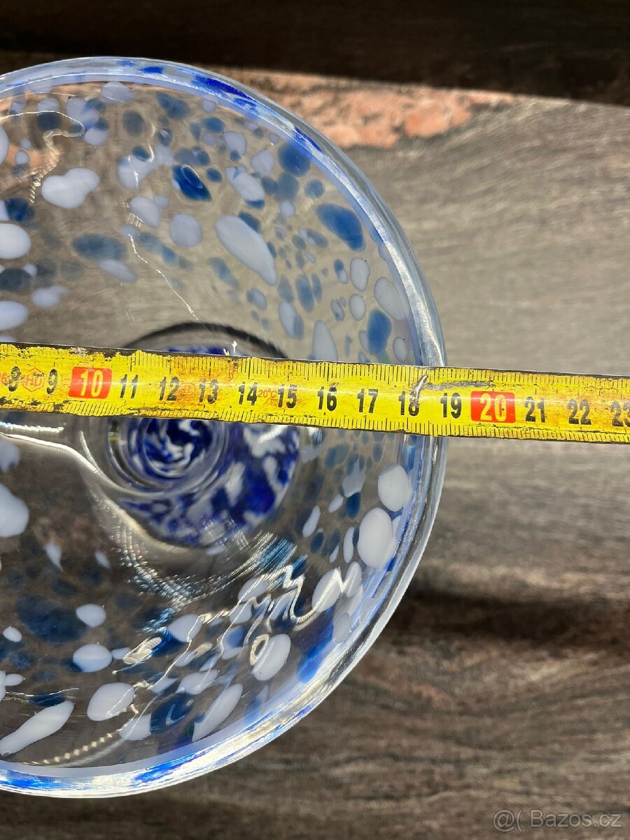 Mísa na noze hutní sklo - nedokážu zařadit - 6