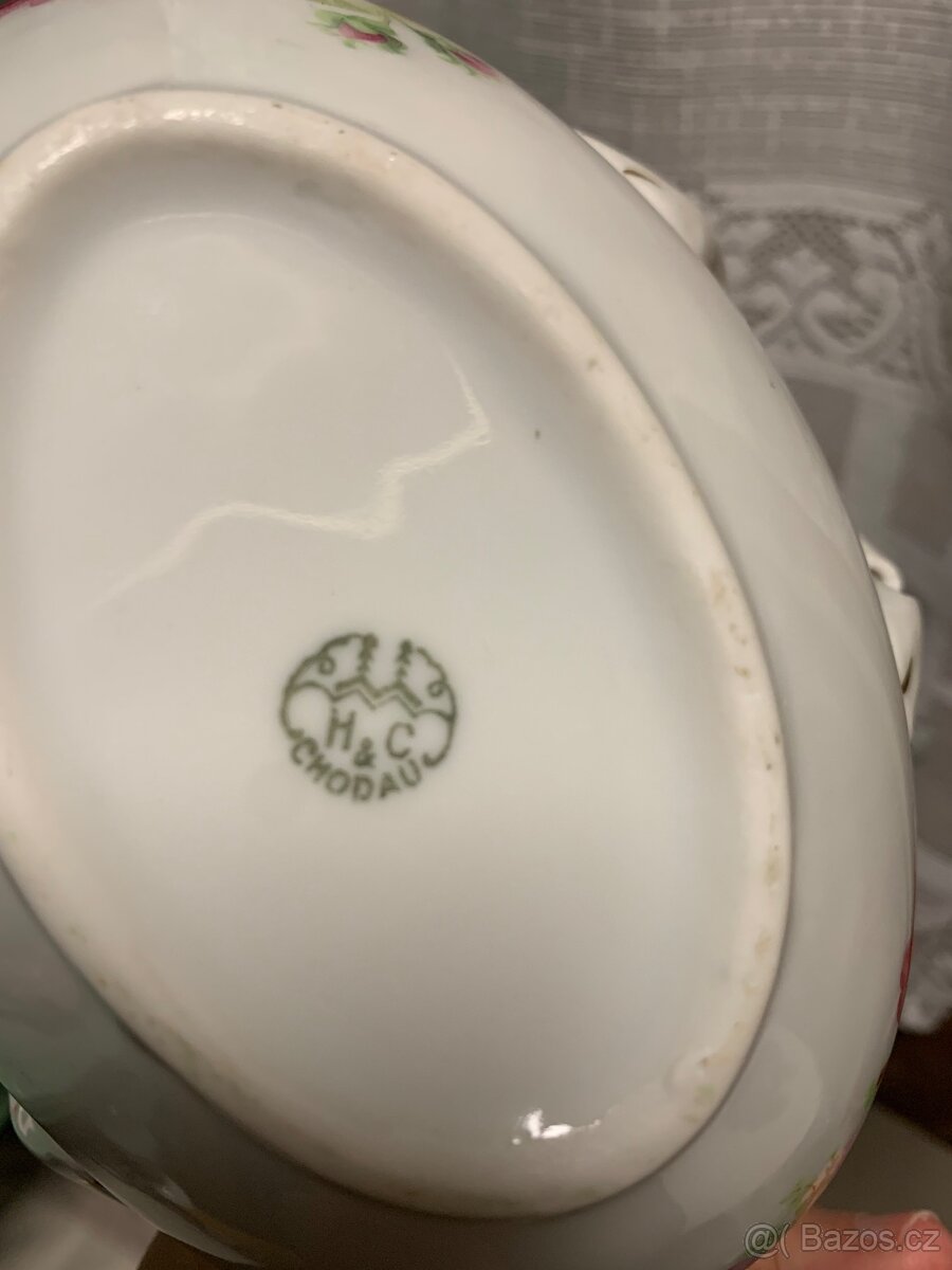 Porcelanovy starozitny servis - 6