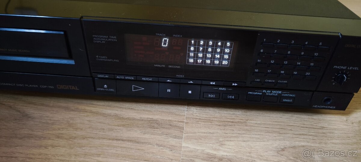 CD přehrávač Sony CDP-750(88-89), převodník TDA1541A ,čti p - 6