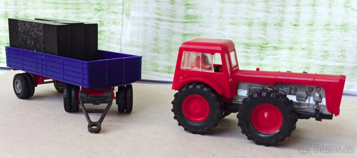 Modell Fahrzeuge. Traktor + vlek Wiking. 1:87. - 6